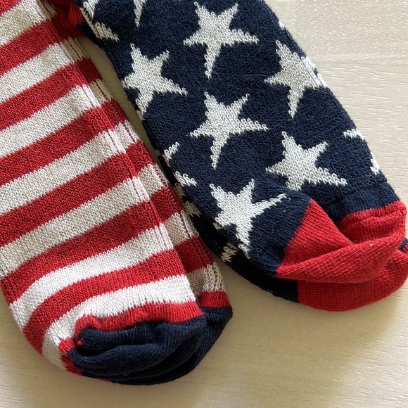 2-pair Maggie’s Organics Stars & Stripes Organic Cotton Trouser Socks New - Picture 5 of 8